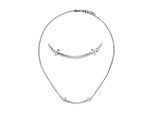 Collier JOBO "Kette mir Anhänger", edelstahlfarben, Halsketten, Damen, Edelstahl, L: 45, Collier, Edelstahl mit Zirkonia 45 cm
