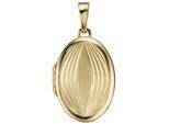 Medallionanhänger JOBO "Anhänger Medaillon oval 26 mm", gold (gelbgold 585), Schmuckanhänger, Damen, Gelbgold 585, 585 Gold für 2 Fotos