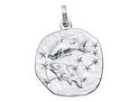 Sternzeichenanhänger JOBO "Anhänger Sternzeichen", silber (silber 925), Schmuckanhänger, Damen, Fische, Silber 925 (Sterlingsilber), 925 Silber rund