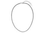 Kette ohne Anhänger JOBO "verschlungen", silber 925, Halsketten, Damen, Silber 925 (Sterlingsilber), L: 47, 925 Silber 47 cm