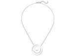 Kette mit Anhänger JOBO "Spirale", silber (edelstahlfarben), Halsketten, Damen, Edelstahl, L: 46, Edelstahl mit 74 Kristallen 46 cm