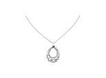 Kette mit Anhänger JOBO "Tropfen", silber 925, Halsketten, Damen, Silber 925 (Sterlingsilber), L: 45, 925 Silber rhodoniert 45 cm