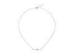 Kette mit Anhänger JOBO "Goldener Knoten", silber 925, Halsketten, Damen, Silber 925 (Sterlingsilber), L: 45, 925 Silber teilvergoldet 45 cm