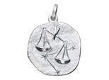 Sternzeichenanhänger JOBO "Anhänger Sternzeichen", silber (silber 925), Schmuckanhänger, Damen, Waage, Silber 925 (Sterlingsilber), 925 Silber rund