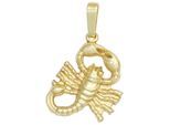 Sternzeichenanhänger JOBO "Anhänger Sternzeichen", gelbgold 333, Schmuckanhänger, Damen, Skorpion, Gelbgold 333, 333 Gold