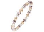 Armband JOBO "Muschelkern-Perlen 6 mm", bunt (mehrfarbig), Armbänder, Damen, 17cm, Perlen, Armband, multicolor 17 cm