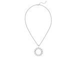 Kette mit Anhänger JOBO "Kreis Ring 32 mm", edelstahlfarben, Halsketten, Damen, Edelstahl, L: 46, Edelstahl 46 cm