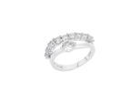 Fingerring AMOR Gr. 60, silberfarben, kristallweiß, Fingerringe, Damen, 60, Silber 925 (Sterlingsilber), 2,5mm, Fingerring, mit Zirkonia (synth.)