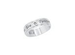 Fingerring AMOR "Love You Forever" Gr. 52, silberfarben, Fingerringe, Damen, 52, Silber 925 (Sterlingsilber), 6mm, Fingerring