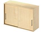 Schäfer Shop Genius Aufsatz-Schiebetürenschrank TETRIS WOOD, 2 OH, B 1200 mm, Höhe inkl. Gleiter, Ahorn-Dekor