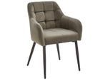 Livetastic Armlehnstuhl Federkern, Grau, Schwarz, Metall, Textil, Füllung: Schaumstoff, Rundrohr, 60x83x59 cm, Esszimmer, Stühle, Esszimmerstühle, Armlehnenstühle