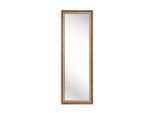 Carryhome Wandspiegel, Gold, Glas, Eukalyptusholz, massiv, rechteckig, 50x150x3 cm, senkrecht und waagrecht montierbar, Ganzkörperspiegel, Spiegel, Wandspiegel
