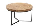 Novel Couchtisch, Schwarz, Eiche, Holz, Metall, Eiche, massiv, rund, eckig, 60x38x60 cm, Wohnzimmer, Wohnzimmertische, Couchtische, Couchtische Metall