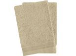 Waschlappen HAMMETEX "2er-Set Waschlappen 15x22 cm, 100% Baumwolle, weich und saugfähig", beige, B:15cm L:22cm, Baumwolle, Waschlappen