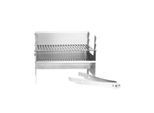 Holzkohlegrill FENNEK GRILL "FENNEK Grill 2.0", silber (silberfarben), B:39,3cm H:31,3cm T:25,6cm, Grills, Holzkohlegrill