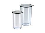 Messbecher BAMIX "Becherset, Deckel schwarz", transparent, Volumen 0,6 l, Kunststoff, Messbecher, Messbecher
