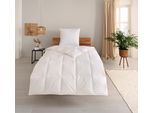 Daunenbettdecke GOODPRODUCT "Jannika", weiss (weiß), B:155cm L:220cm, Bezug: 100% Baumwolle. Füllung: 80% Daunen, 20% Entenfeder, Bettdecken, Daunenbettdecke, plastikfreie Verpackung