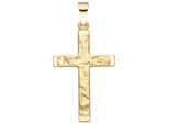Kreuzanhänger JOBO "Anhänger Kreuz", gelb (gelbgold 585), Schmuckanhänger, Damen, Gelbgold 585, 585 Gold