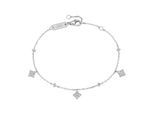 Armband "mit Behang, weiße Zirkonia, Silber 925", weiß, GIORGIO MARTELLO MILANO, Armbänder, Damen, 19cm, Silber 925 (Sterlingsilber), Armband