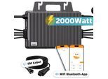 TSUN Mikro-Wechselrichter 2000W TSOL-MS2000 für Balkonkraftwerk, IP67 wetterfest, 4 MPPT, Bluetooth & WIFI, inkl. 5m Anschlusskabel, Micro Inverter
