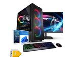 Gaming PC mit 27 Zoll TFT Total V AMD Ryzen 7 5700X, 32GB DDR4, NVIDIA RTX 5060 8 GB, 1TB SSD, WLAN, Windows 11