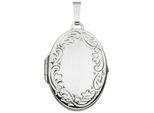 Medallionanhänger JOBO "Anhänger Medaillon oval 31 mm", silber (weißgold 585), Schmuckanhänger, Damen, Weißgold 585, 585 Weißgold für 2 Fotos