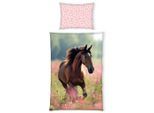 Herding Jugendbettwäsche , Mehrfarbig , Textil , Pferd , 140x200 cm , Oeko-Tex® Standard 100 , pflegeleicht, atmungsaktiv, hautfreundlich, schadstoffgeprüft , Heimtextilien, Bettwäsche & Leintücher, Kinderbettwäsche