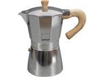 Espressokocher GNALI & ZANI "Venezia", grau (aluminiumfarben), B:11cm H:23cm T:20cm, Kaffeemaschinen, 9 Tassen, Induktion, Made in Italy