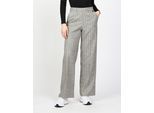 Stoffhose GANG "GANG Hosen Straight Fit 94JOANA", Damen, Gr. 28, Einheitsgröße, schwarz (schwarz beige herringbone), Stoff, 67% Polyester, 30% Viskose, 3% Elasthan, Hosen Stoffhose