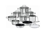 Rösle Kochtopfset Moments, Edelstahl, Metall, 10-teilig, 16 cm, 1,7L / 2,9L / 5,9L L,2,2 L, 35x38x64 cm, backofengeeignet, breiter Schüttrand,backofengeeignet, Kochen, Töpfe, Topfsets