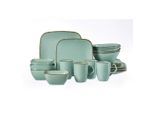 Ritzenhoff Breker Kombiservice Casa, Türkis, Keramik, 20-teilig, Uni, 375 ml,625 ml, Lfgb, handbemalt, Essen & Trinken, Geschirr, Geschirr-Sets, Kombiservice