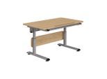 Paidi Jugendschreibtisch, Silber, Eiche, Metall, Holzwerkstoff, rechteckig, Kufe, 70x53-79x120 cm, Arbeitszimmer, Schreibtische, Jugend- & Kinderschreibtische