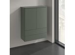 Villeroy und Boch Antao Highboard K47100HL 2 Türen, 814 x 1039 x 356 mm, Front mit Struktur, Leaf Green Matt Lacquer / Leaf Green Matt Lacquer
