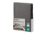 NYVI Spannbettlaken DreamScience Frottee - Warm und Kuschelig, hohe Feuchtigkeitsaufnahme, schnell trocknend - Frottier Spannbetttuch Bettlaken Farbe:grau;Größe:90x200 - 100x200 cm