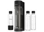 Sodapop Wassersprudler Logan, Schwarz Hochglanz, Kunststoff, Glas, 11.2x42.6x18.8 cm, Lfgb, FSC Mix, Küchengeräte, Wasseraufbereitung, Wassersprudler