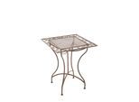 CLP Gartentisch nostalgisch Asina, quadratisch 60x60 cm, kunstvoll verziert, aus Eisen, Metalltisch im Jugendstil für Terrasse und Balkon