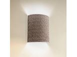 Wandleuchte Boucle aus Stoff, cappuccino