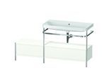 Duravit Happy D.2 Plus Möbelwaschtisch-Kombination HP4858N3636 160x49cm, mit Metallkonsole, ohne Hahnloch, weiß seidenmatt