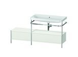 Duravit Happy D.2 Plus Möbelwaschtisch-Kombination HP4858N3939 160x49cm, mit Metallkonsole, ohne Hahnloch, nordic weiß seidenmatt