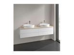 Villeroy und Boch Antao Waschtisch-Unterschrank K28113MT 160x36x50cm, Waschbeckenplattenfarbe botticino, white matt lacquer