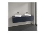 Villeroy und Boch Antao Waschtisch-Unterschrank L28150HG mit Beleuchtung, 4 Auszüge, 1600 x 360 x 500 mm, Front ohne Struktur, Midnight Blue Matt Lacquer / Midnight Blue Matt Lacquer