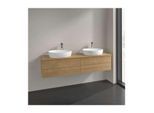 Villeroy und Boch Antao Waschtisch-Unterschrank L28151HN mit Beleuchtung, 4 Auszüge, 1600 x 360 x 500 mm, Front mit Struktur, Honey Oak / Honey Oak