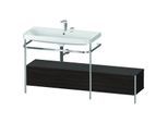 Duravit Happy D.2 Plus Möbelwaschtisch-Kombination HP4863E6969 160x49cm, mit Metallkonsole, 2 Hahnlöcher, nussbaum gebürstet