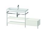 Duravit Happy D.2 Plus Möbelwaschtisch-Kombination HP4853O3939 160 x 49 cm, 1 Hahnloch, nordic weiß seidenmatt, mit Metallkonsole