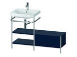 Duravit Happy D.2 Plus Möbelwaschtisch-Kombination HP4850O9898 120 x 49 cm, 1 Hahnloch, nachtblau seidenmatt, mit Metallkonsole