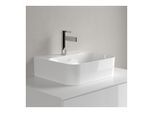 Villeroy & Boch Finion Handwaschbecken 43644CR1 430 x 390 x 140 mm, mit verdecktem Überlauf, Unterseite geschliffen, Weiß Alpin CeramicPlus