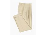 Bundfaltenhose INSPIRATIONEN, Damen, Gr. 24, Kurzgrößen, sand, 94% Polyester, 6% Elasthan, Hosen