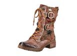 Schnürstiefel LAURA VITA "LAURA VITA Stiefel Leder/Textil", Damen, Gr. 37, camel, Leder, Textil, Schuhe Schnürstiefel