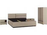 Schlafzimmer-Set OTTO HOME "Cross, moderne, grifflose Optik, FSC-zertifiziert", braun (congo), 2trg. Schrank + ohne Matratze, B/H: 180cm x 200cm, 2trg. Schrank, Schlafzimmermöbel-Sets, Schlafzimmer-Set, Komplettschlafzimmer-Set