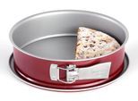 Springform, bunt (rot, silberfarben), Ø:26cm, Stahlblech, DR. OETKER KÜCHENHELFER, Küchenformen, Springform, antihaftbeschichtet, Ø 26 cm